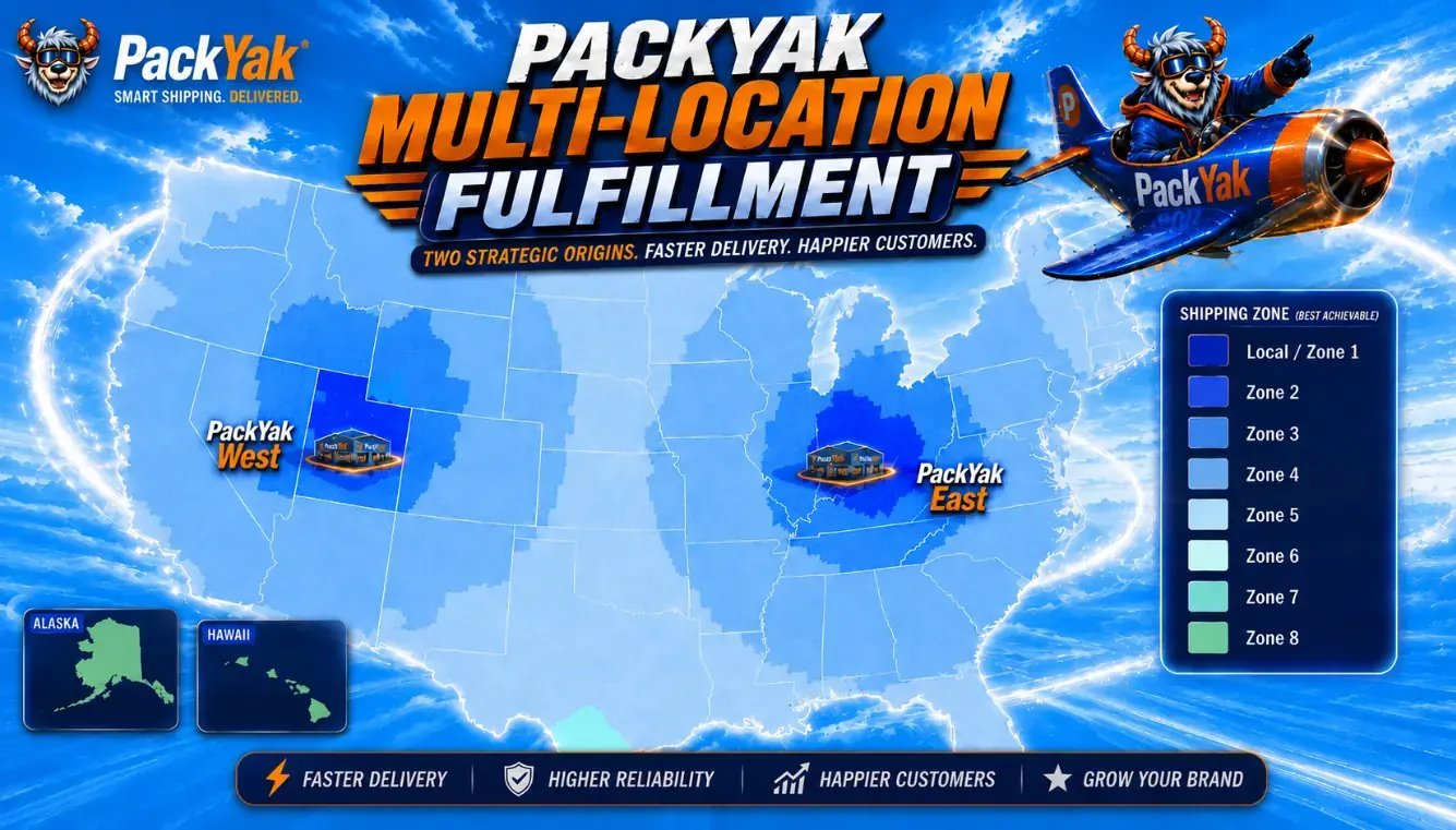 usps shipping zone map